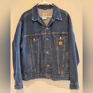 Vintage Carhartt Blue Denim Jacket Size L, EXCELLENT CONDITION